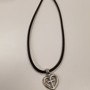 James avery heart with cross necklace